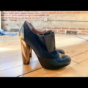 Fendi 'Wuthering Heights' Wood Heel Bootie